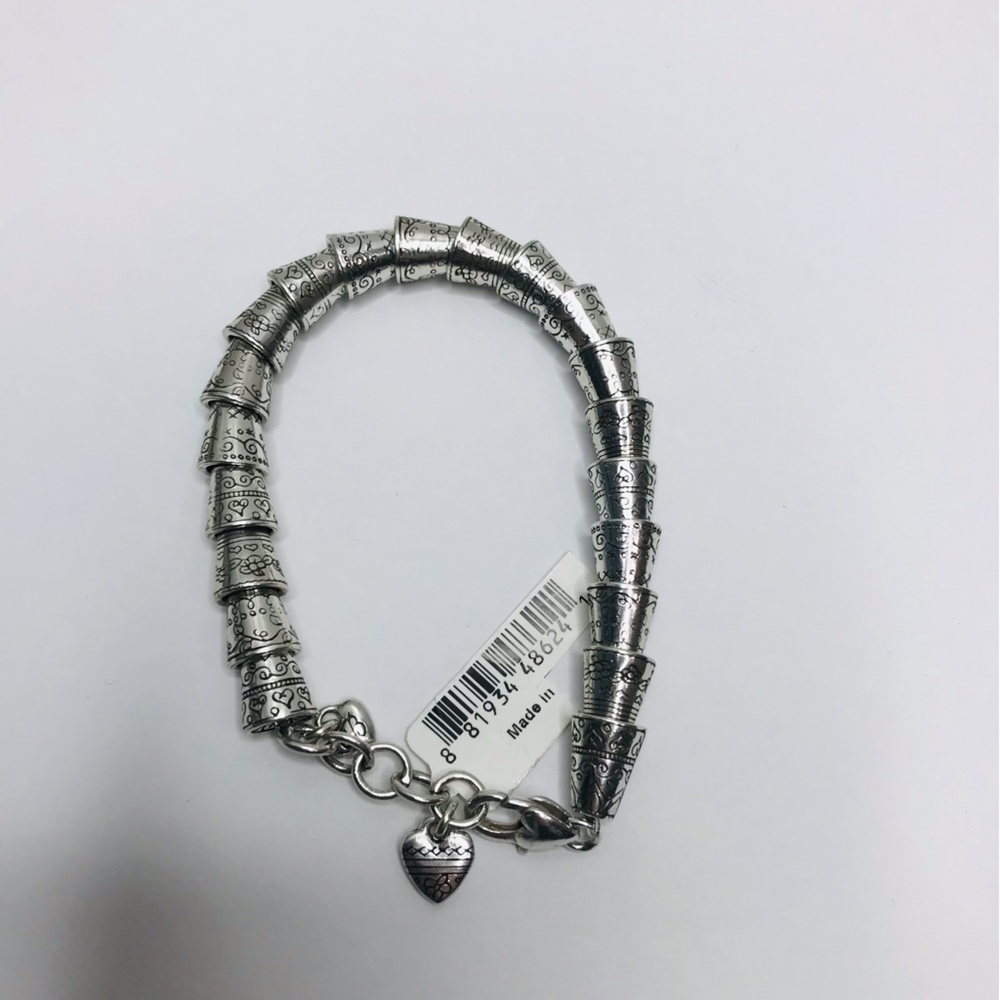 Price is firm New BRIGHTON Rare Thumbalina Silver Plated Thimble Beaded Bracelet